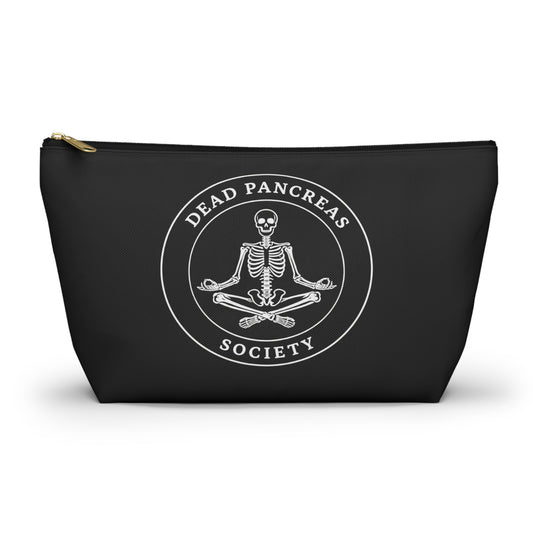 Dead Pancreas Bag, Society Skeleton Diabetes Supply Case Fun Diabetic Carrying Gift Type 1 2 Accessory Zipper Travel Pouch Organizer