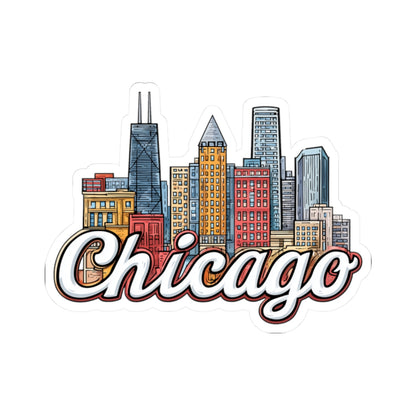 Chicago City Sticker Decal, Illinois Funny Art Vinyl Laptop Waterbottle Tumbler Car Vehicle Window Waterproof Bumper Clear Small Large Wall - Starcove Fashion