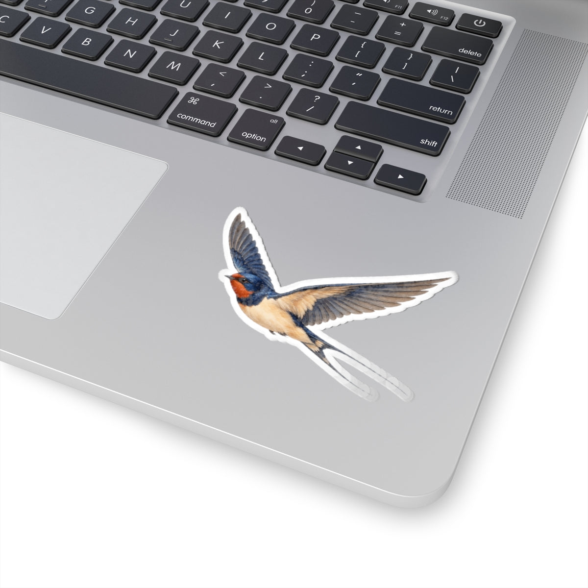 Barn Swallow Bird Sticker Decal, Blue Flying Birdwatcher Watercolor Art Vinyl Laptop Waterbottle Tumbler Car Waterproof Bumper Clear Die Cut