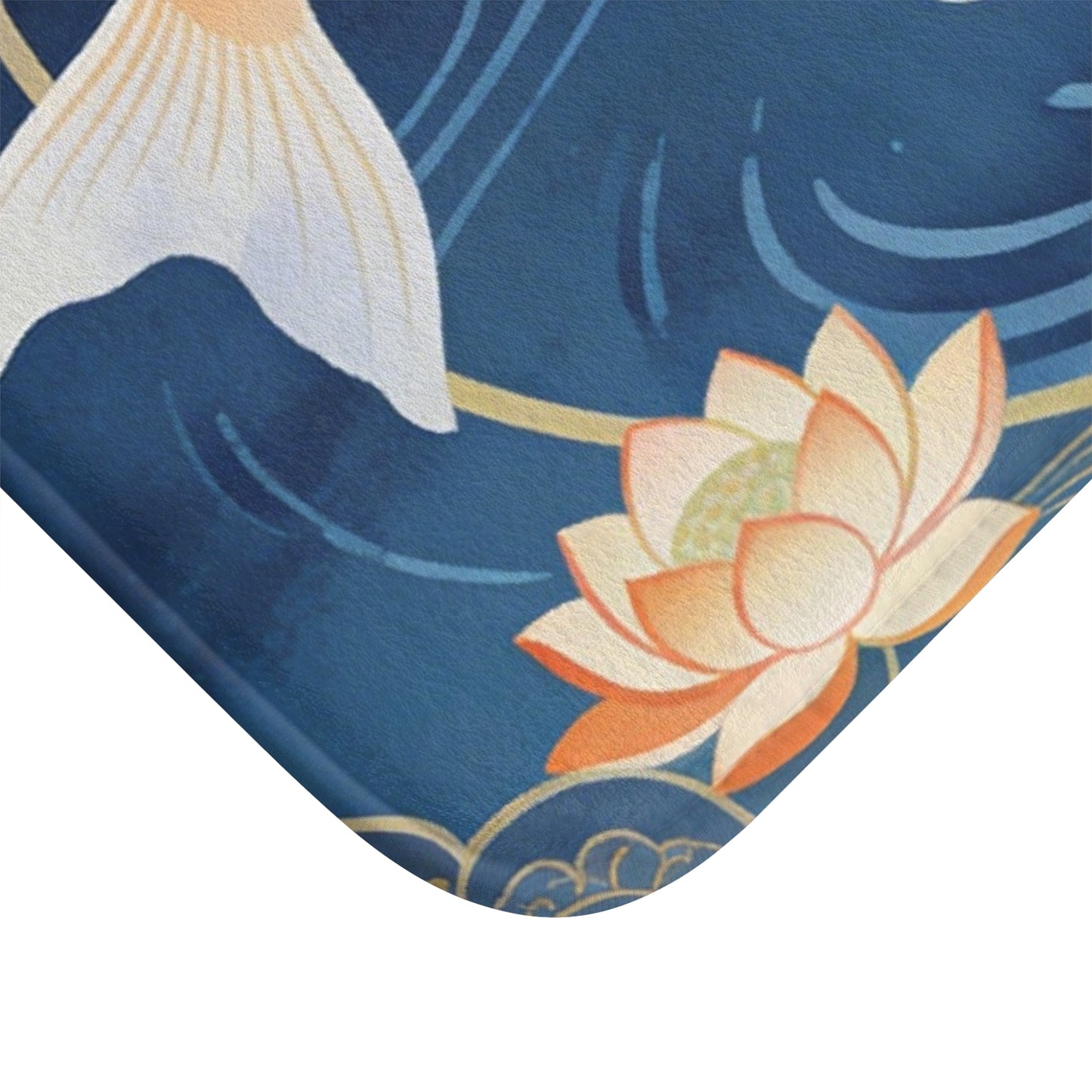 Koi Fish Bath Mat, Japanese Quick Dry Luxury Shower Bathroom Decor Non Slip Memory Foam Microfiber Large Small Washable Absorbent Rug - Starcove Fashion