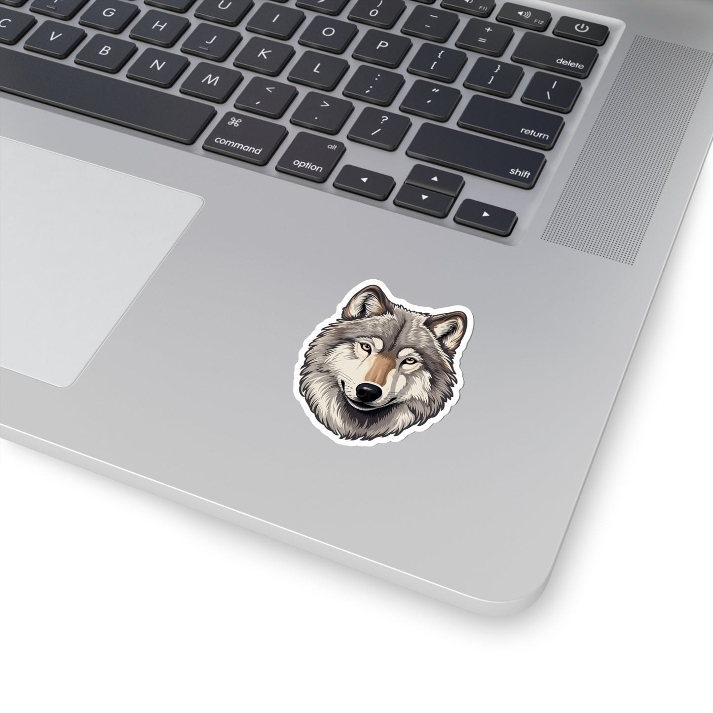 Gray Wolf Sticker Decal, Grey Animal Art Vinyl Laptop Cute Waterbottle Tumbler Car Waterproof Bumper Clear Aesthetic Die Cut Wall Starcove Fashion