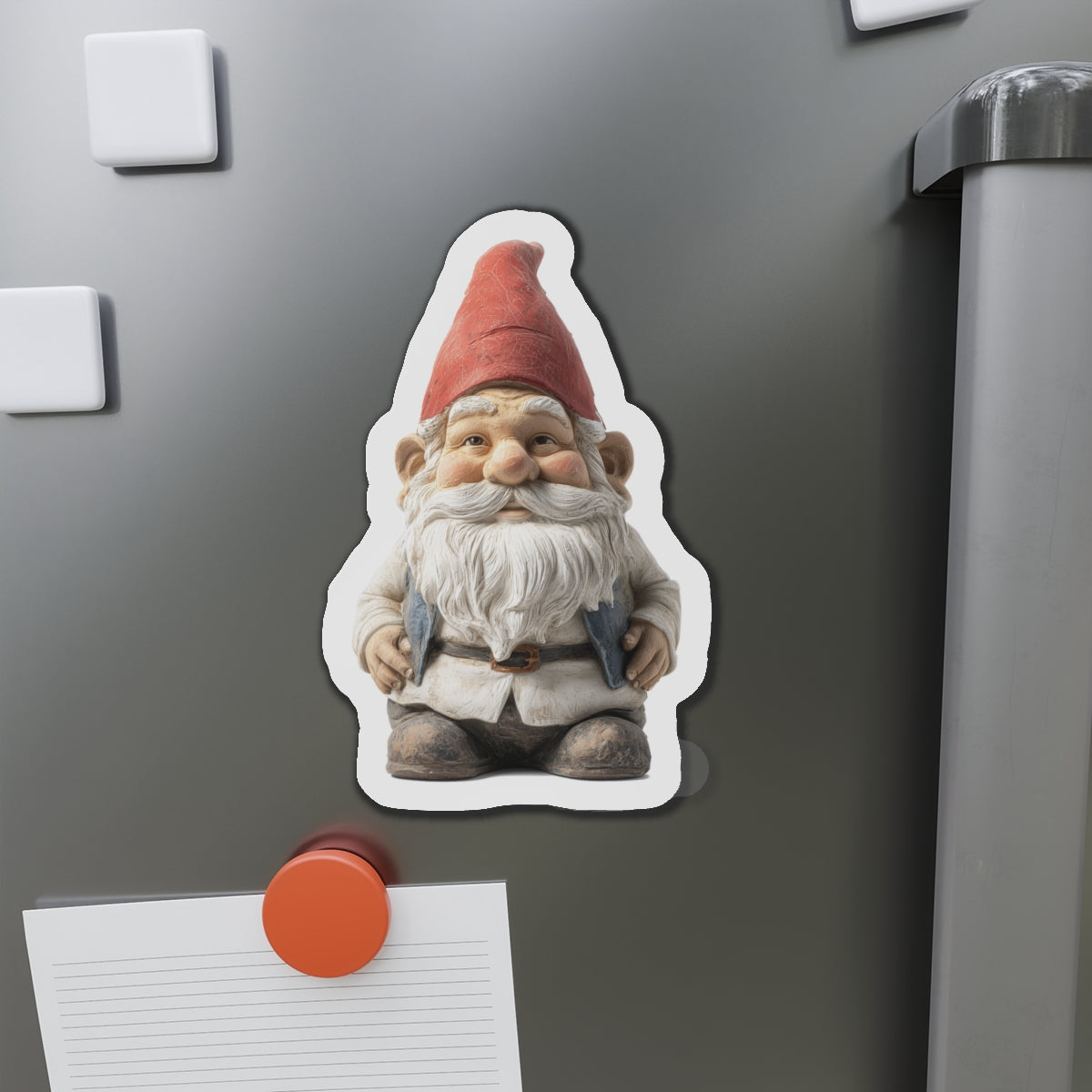 Garden Gnome Magnet, Fridge Refrigerator Car Truck Locker Door Cute Inspirational Small Large Kitchen Die Cut Magnetic