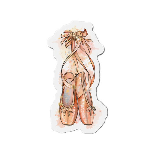 Ballet Shoes Magnet, Dance Ballerina Pointe Slipper Dancer Dance Fridge Refrigerator Car Locker Cute Inspirational Kitchen Die Cut Magnet