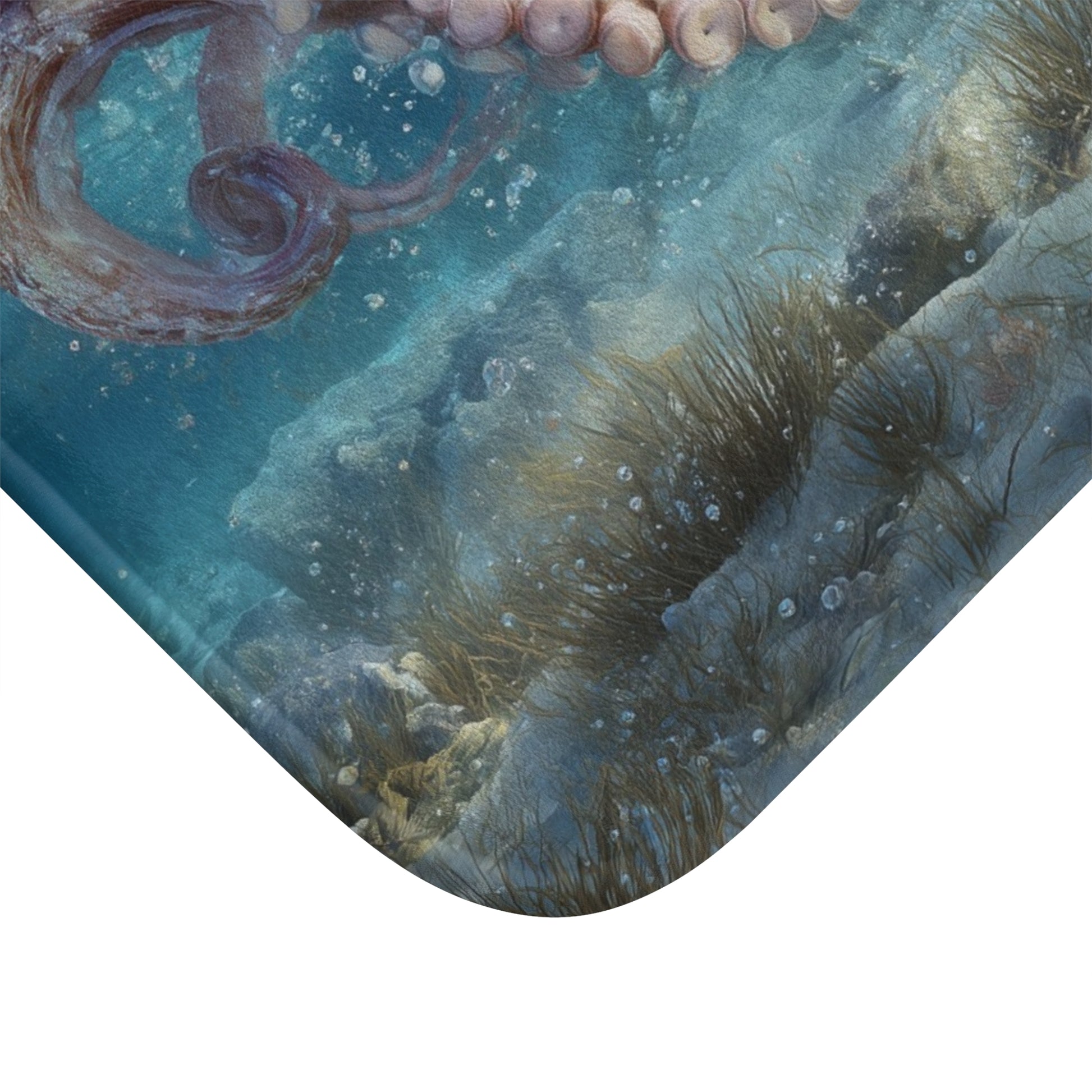 Octopus Bath Mat, Beach Ocean Coastal Sea Memory Foam Cute Shower Bathroom Decor Non Slip Floor Large Small Washable Quick Dry Rug - Starcove Fashion