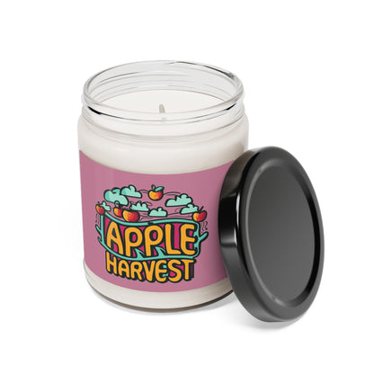 Apple Harvest Scented Candle, Fall Autumn Scents Handmade Aromatherapy Modern Natural Soy Wax Luxury Mom Dad Her Gift Present