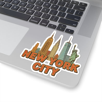 New York City Sticker Decal, Manhattan Art Vinyl Laptop Waterbottle Tumbler Car Vehicle Window Waterproof Bumper Clear Small Large Wall - Starcove Fashion