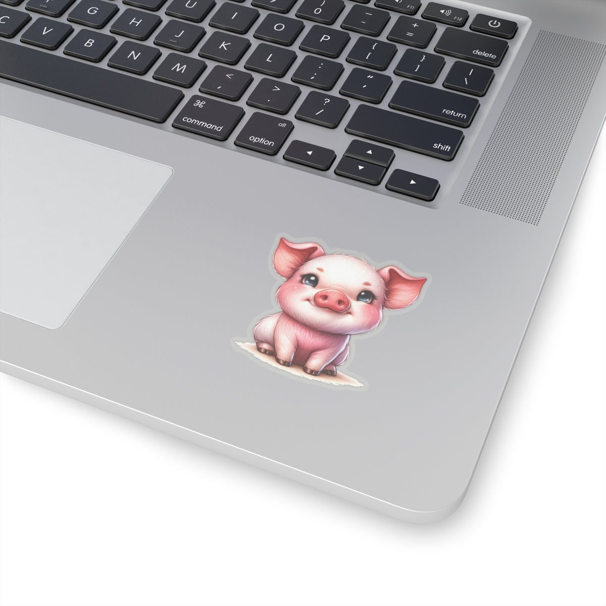Piglet Sticker Decal, Cute Baby Pig Animal Art Vinyl Laptop Waterbottle Tumbler Car Waterproof Bumper Clear Aesthetic