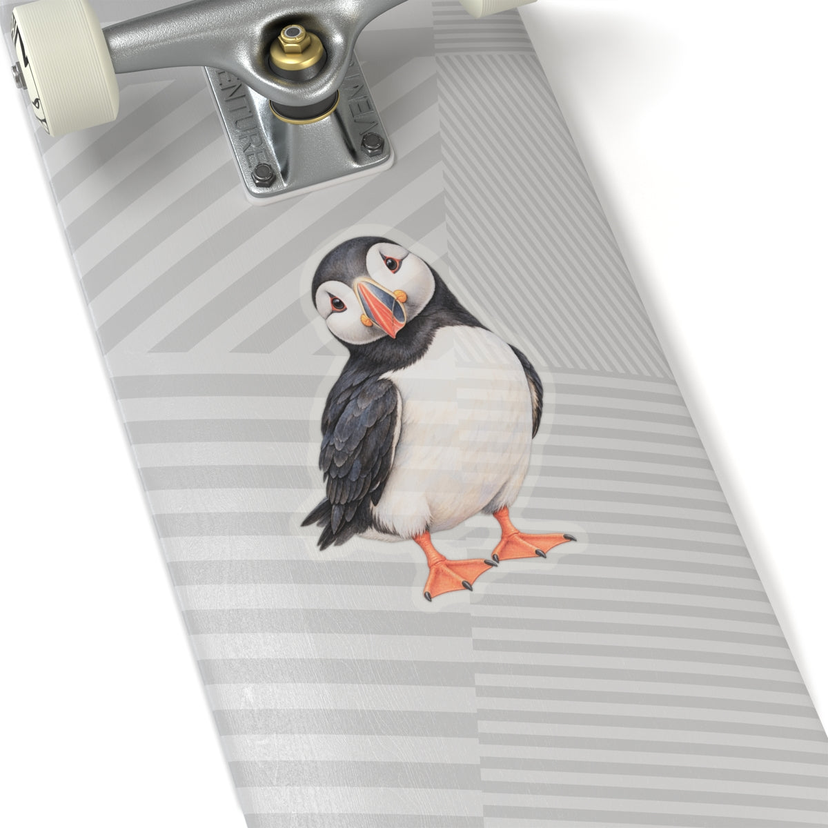 Atlantic Puffin Sticker Decal, Bird Seabird Watercolor Art Vinyl Laptop Cute Waterbottle Tumbler Car Waterproof Bumper 4x4 Clear Die Cut