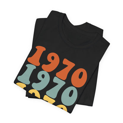 1970 shirt, Birthday Party Women Men Dad Mom Born 70s Retro Vintage 55th Turning Years Gift Idea Present Made Funny Graphic TShirt Tee