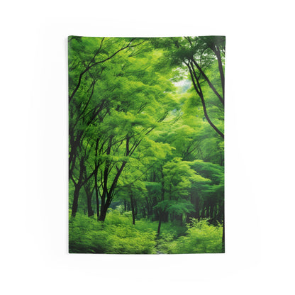 Nature Tapestry, Green Trees Leaves Wall Art Hanging Cool Unique Vertical Aesthetic Large Small Decor Bedroom College Dorm Room Starcove Fashion