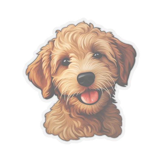 Goldendoodle Sticker Decal, Dog Puppy Art Vinyl Laptop Cute Waterbottle Tumbler Car Waterproof Bumper Clear Aesthetic Die Cut Wall Starcove Fashion