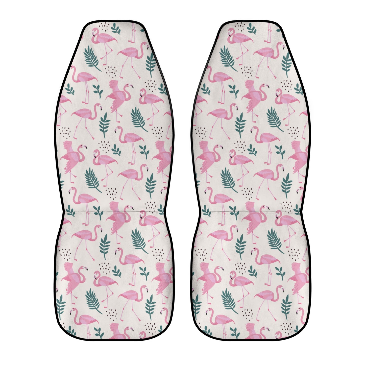 Pink Flamingo Car Seat Covers (2 pcs), Tropical Pattern Front Seat Dog Vehicle SUV Universal Protector Accessory Men Women