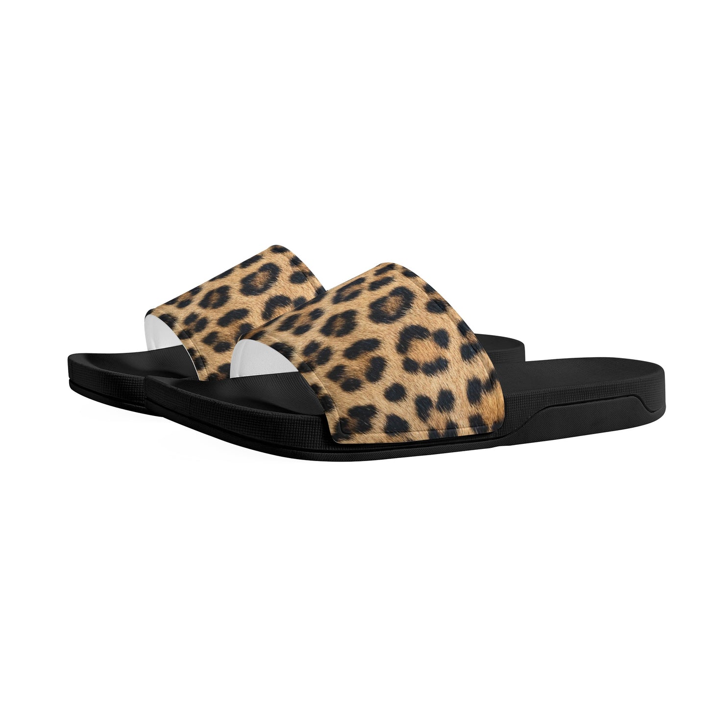 Leopard Women Slide Sandals,  Cheetah Animal Print Shoes Girls Flat Wedge Slides Vegan Casual Slippers Flip Flops Slip On Starcove Fashion