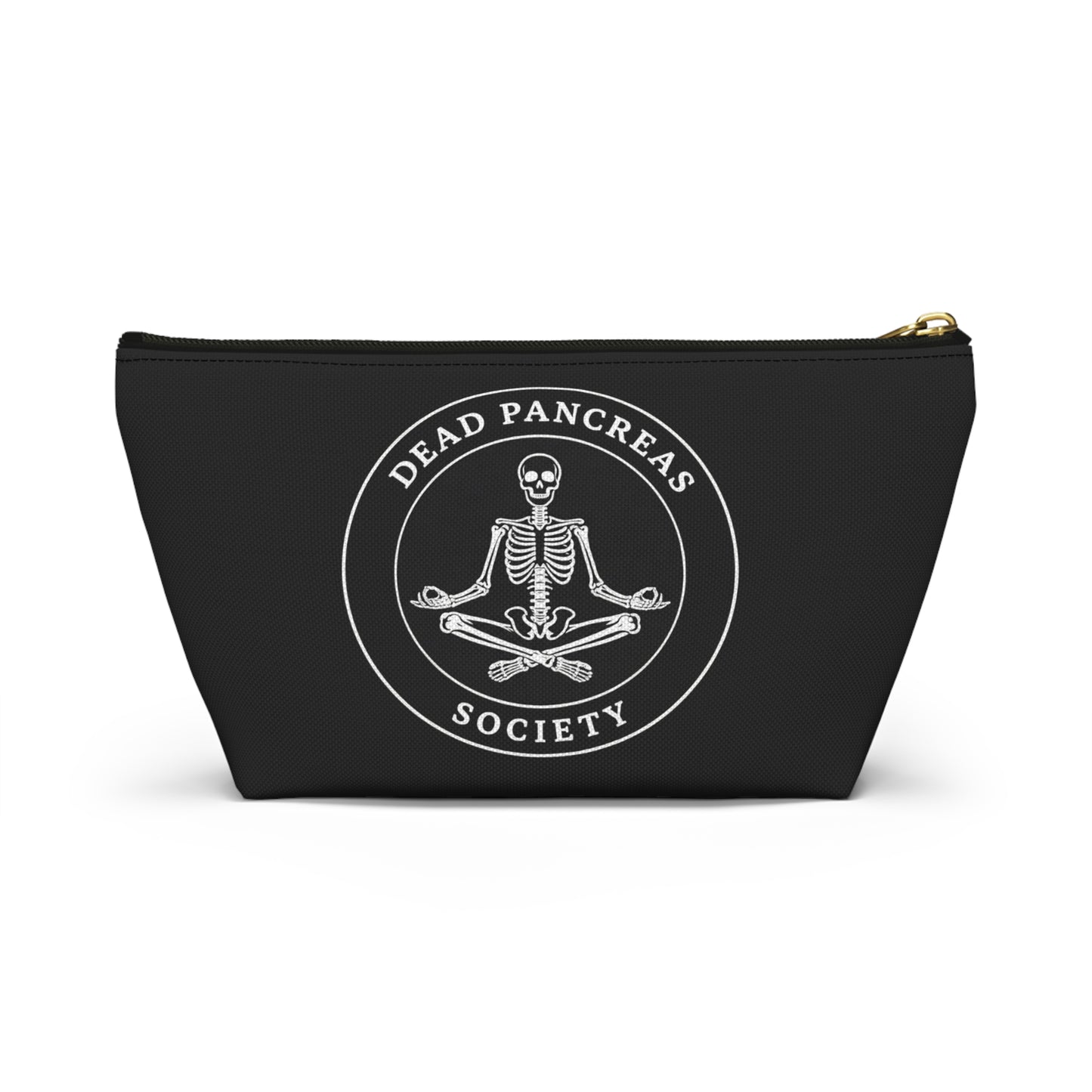 Dead Pancreas Bag, Society Skeleton Diabetes Supply Case Fun Diabetic Carrying Gift Type 1 2 Accessory Zipper Travel Pouch Organizer