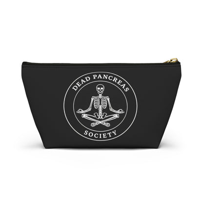 Dead Pancreas Bag, Society Skeleton Diabetes Supply Case Fun Diabetic Carrying Gift Type 1 2 Accessory Zipper Travel Pouch Organizer