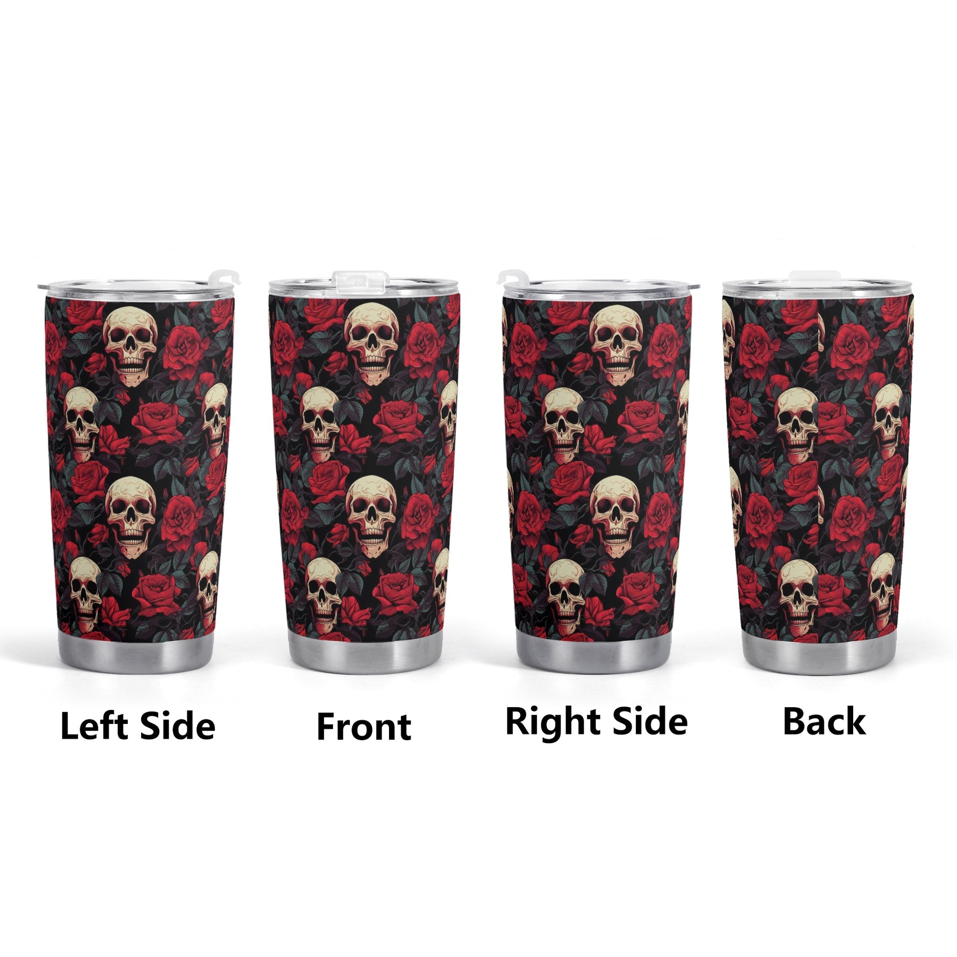 Skull Rose Tumbler Cup with Lid - Funny Gifts for Men Women - Festival  Birthday Gifts for Dad Mom - 20 Oz Insulated Travel Coffee Mug