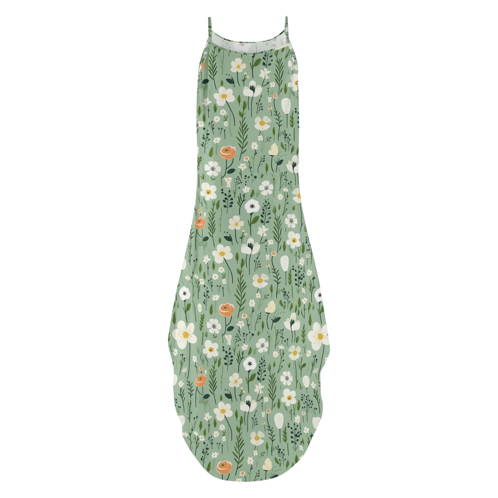 Green Floral Maxi Dress, Women Flowers Sage Green Olive Sleeveless Cas Starcove Fashion Green Floral Maxi Dress, Women Flowers Sage Green Olive Sleeveless Cas Starcove Fashion