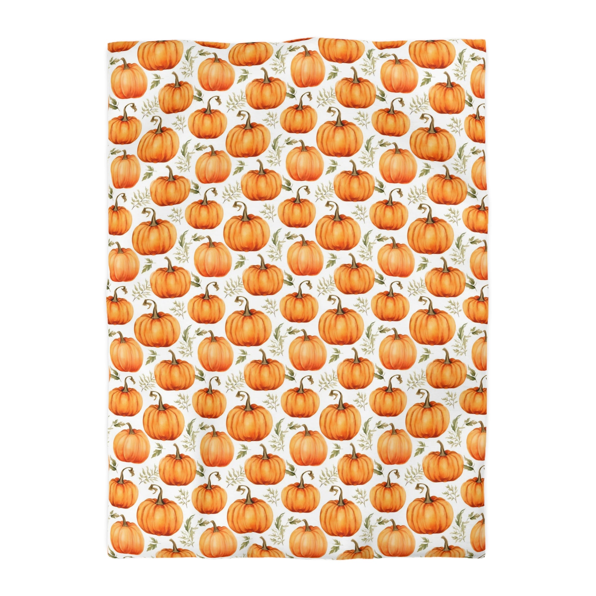 Pumpkins Duvet Cover, Orange Fall Autumn Bedding Queen King Full Twin XL Microfiber Unique Designer Bed Quilt Bedroom Decor Starcove Fashion