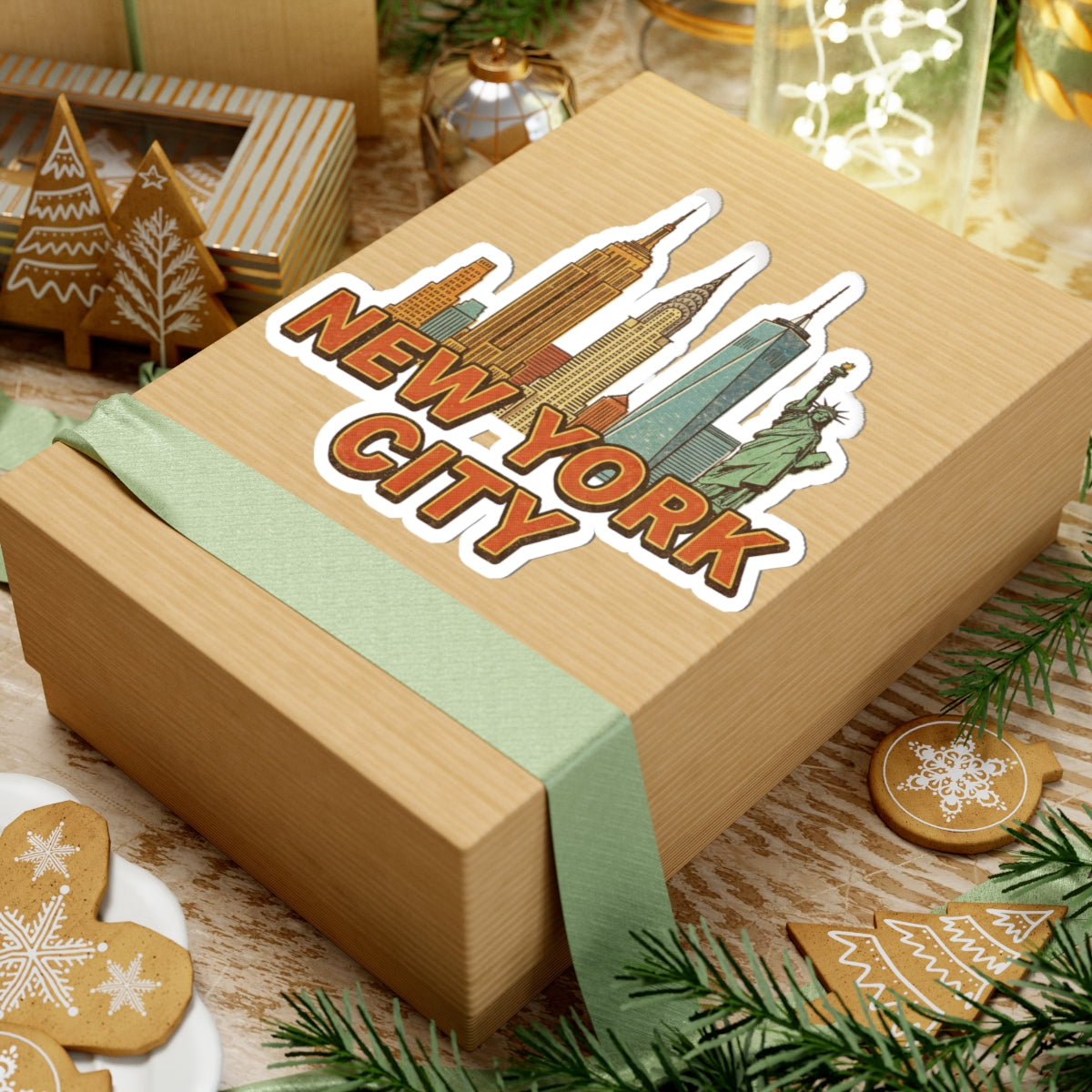 New York City Sticker Decal, Manhattan Art Vinyl Laptop Waterbottle Tumbler Car Vehicle Window Waterproof Bumper Clear Small Large Wall - Starcove Fashion