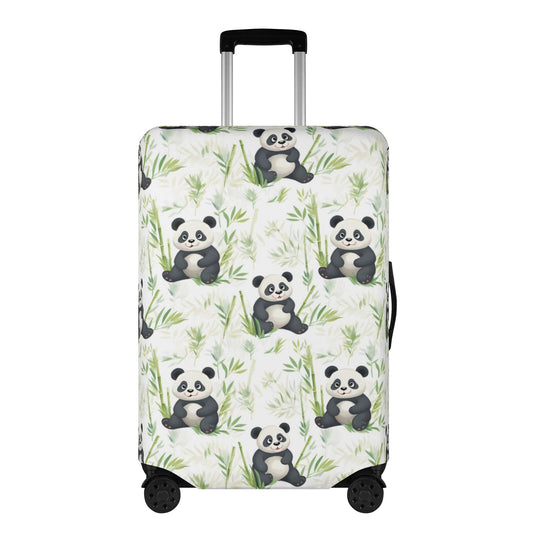 Panda Bamboo Luggage Cover, Suitcase Protector Hard Carry On Bag Washable Wrap Large Small Travel Aesthetic Sleeve