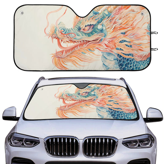 Chinese Dragon Car Sun Shade, Front Windshield Coverings Blocker Auto Protector Window Visor Screen Cover Shield Men Women SUV Truck - Starcove Fashion
