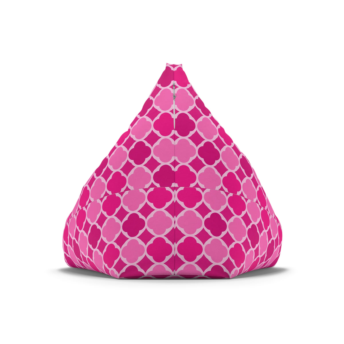 Bright Pink Geometric Bean Bag Chair Cover, Petal Washable Triangle Furniture Small Large Adult Children Kids Playroom Apartment Dorm Decor