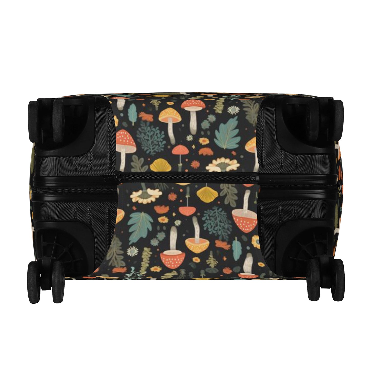 Mushroom Luggage Cover, Floral Cottagecore Suitcase Protector Hard Carry On Bag Washable Wrap Large Small Travel Aesthetic Sleeve