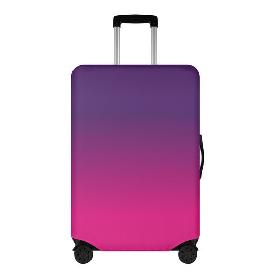 Pink Purple Ombre Luggage Cover, Gradient Tie Dye Suitcase Protector Hard Carry On Bag Washable Wrap Large Small Travel Aesthetic Sleeve
