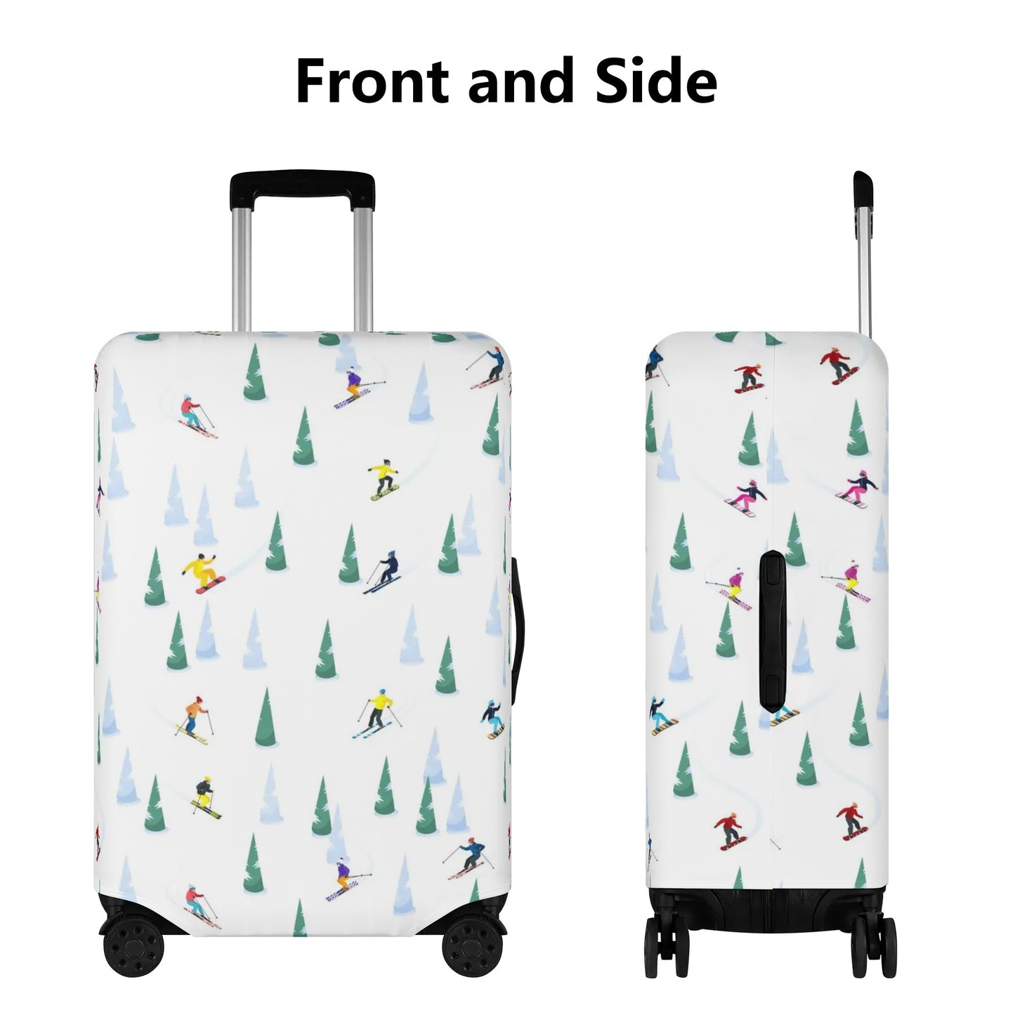 Ski Luggage Cover, Snowboard Skiing Mountain Suitcase Protector Hard Carry On Bag Washable Wrap Large Small Travel Aesthetic Sleeve