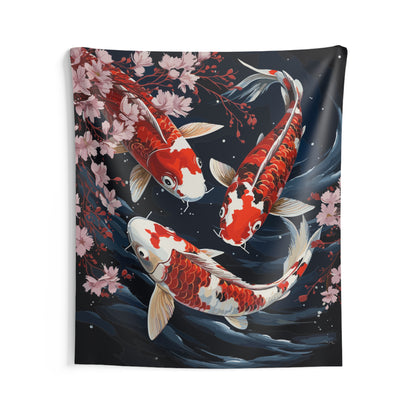 Japanese Koi Fish Tapestry, Wall Art Hanging Cool Unique Asian Vertical Aesthetic Large Small Decor Bedroom College Dorm Room Starcove Fashion