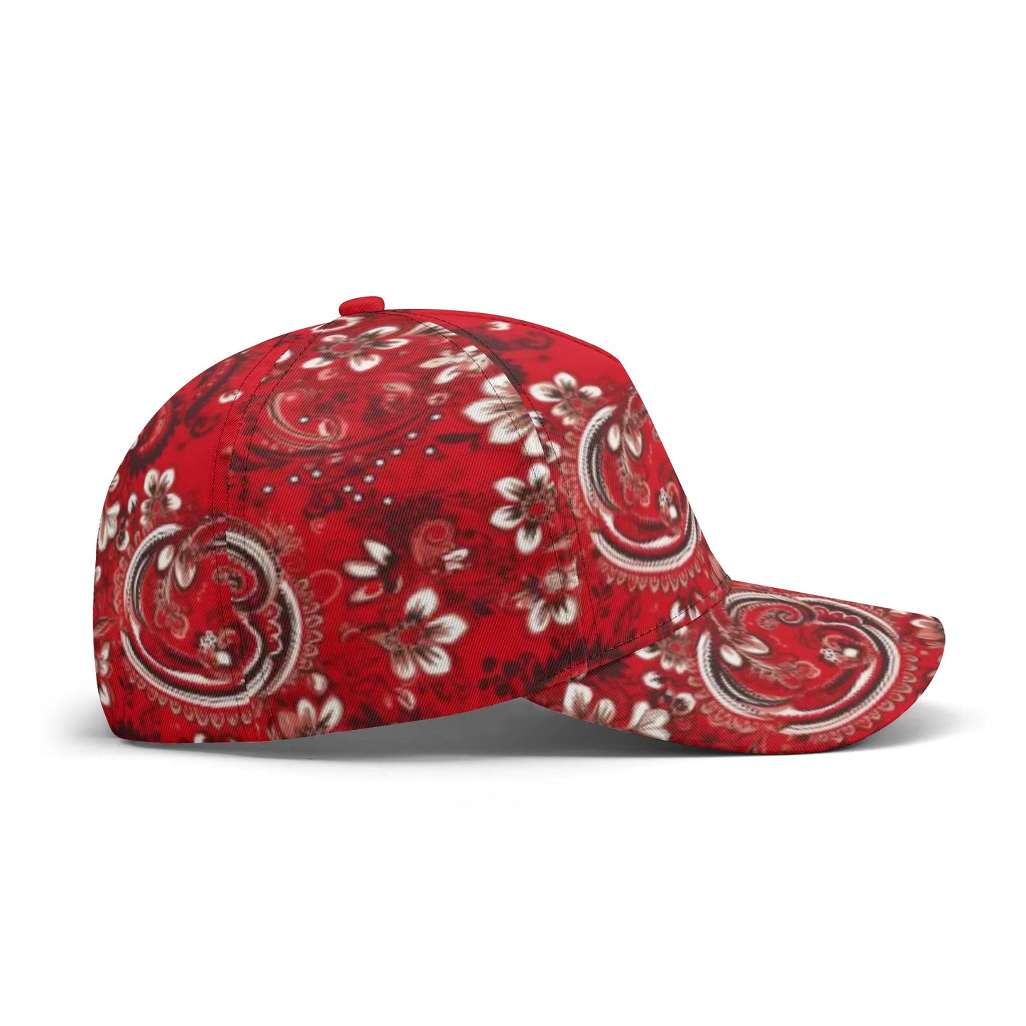 Red Paisley Baseball Hat Cap, Bandana Ball Dad Mom Trucker Men Women Male Ladies Aesthetic Designer Fashion Hat