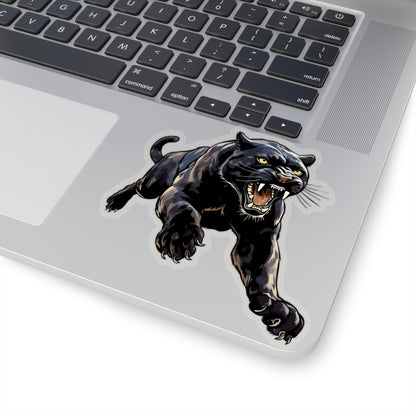 Panther Sticker, Animal Black Puma Car Laptop Vinyl Decal Label Wall Phone Transparent Clear Small Large Art Computer Flask Starcove Fashion