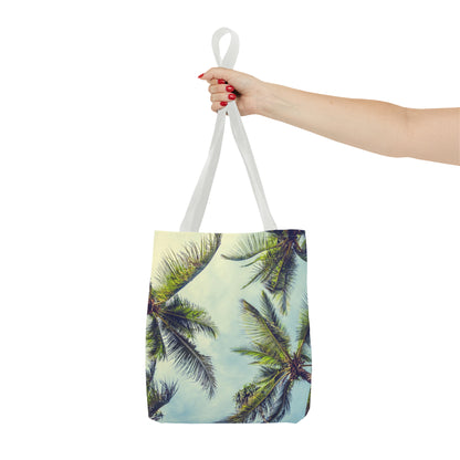 Palm Tree Tote Bag, Beach Designer Summer Cute Canvas Waterproof Small Large Travel Reusable Aesthetic Shoulder Women Men Bag