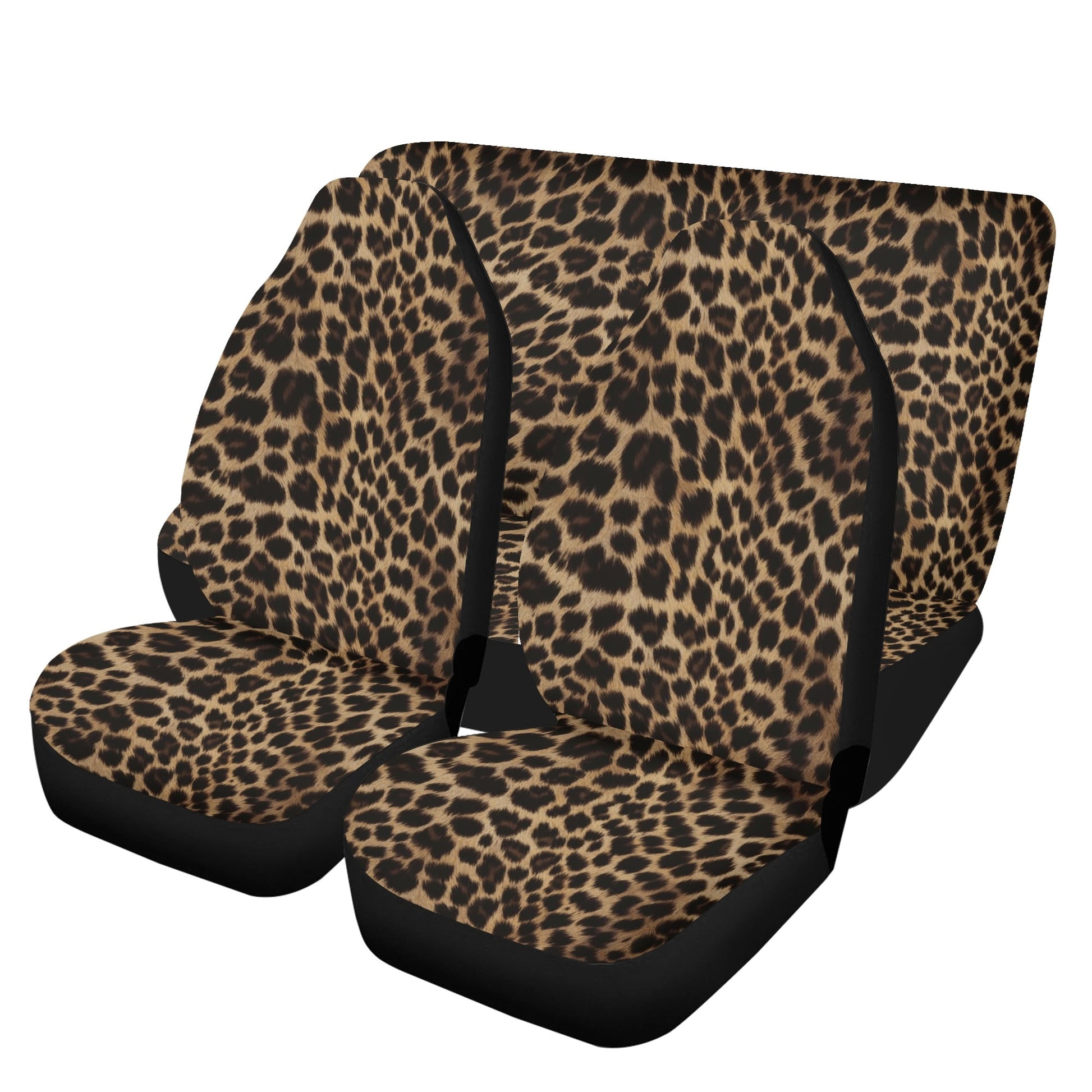 cheetah car seat and stroller Leopard Front Back Car Seat Covers Full Set (4 pcs), Animal Cheetah Pr – Starcove Fashion