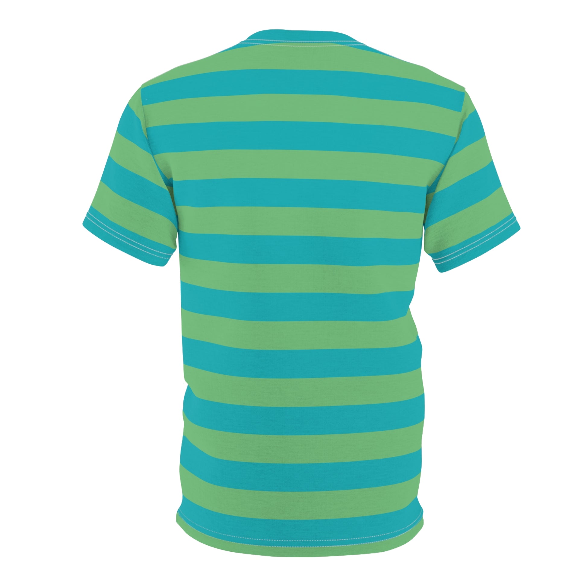 Light Blue Green Striped Tshirt, Pastel Stripes Designer Graphic Lightweight Heavyweight Crewneck Men Women Tee Top Short Sleeve Shirt - Starcove Fashion