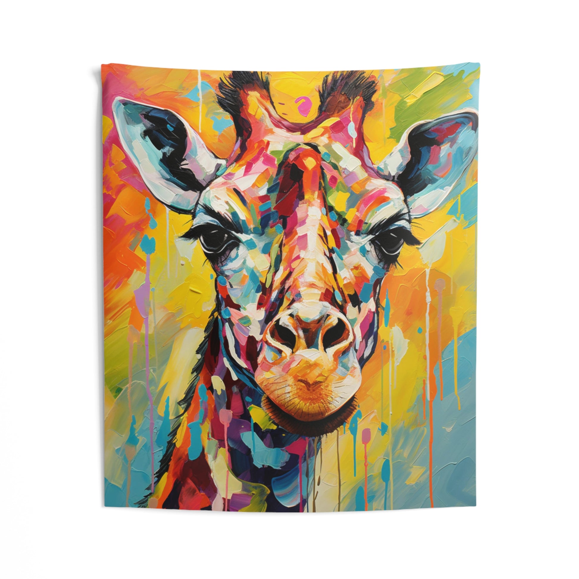 Giraffe Tapestry, Painting Animal Wall Art Hanging Cool Unique Vertical Aesthetic Large Small Decor Bedroom College Dorm Room Starcove Fashion