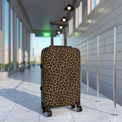 Leopard Suitcase Luggage, Animal Print Cheetah Carry On 4 Wheels Cabin Travel Small Large Set Rolling Spinner Lock Designer Hard Shell Case - Starcove Fashion