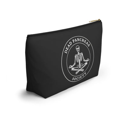 Dead Pancreas Bag, Society Skeleton Diabetes Supply Case Fun Diabetic Carrying Gift Type 1 2 Accessory Zipper Travel Pouch Organizer