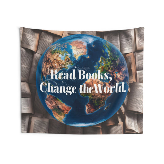 Books Tapestry, Classroom Reading School Library Motivational Wall Art Hanging Cool Unique Landscape Aesthetic Large Small Decor Room