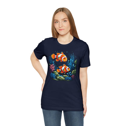 Clownfish Tshirt, Coral Ocean Sea Fish Men Women Adult Aesthetic Graphic Crewneck Short Sleeve Tee Shirt Top Starcove Fashion