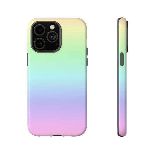 Pastel Rainbow Iphone 16 15 14 13 12 Pro Case, Pink Aesthetic Tough Cases 11 8 Plus X XR XS Max Galaxy s24 S23 S22 Google Phone Cover