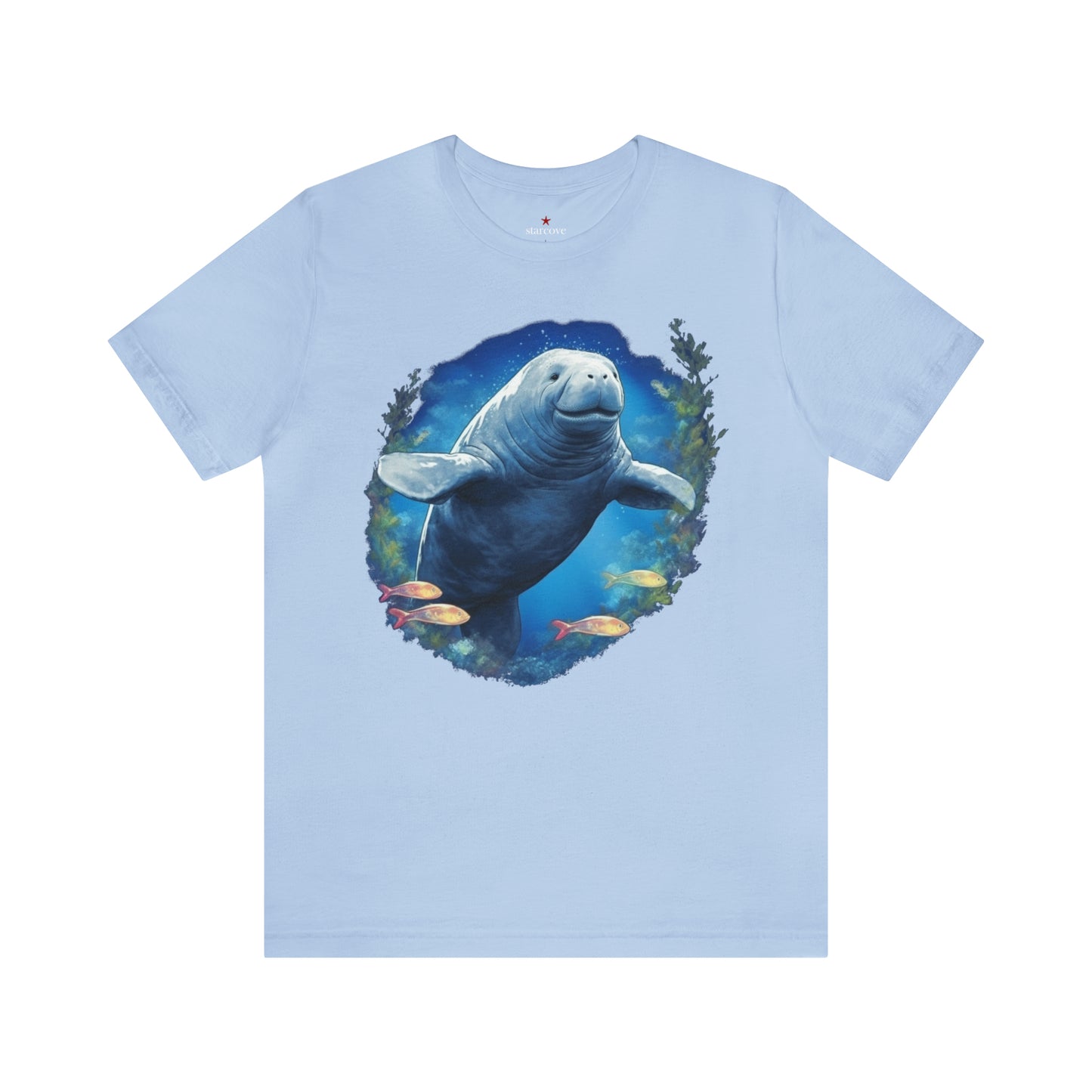 Manatee Tshirt, Ocean Sea Marine Animal Men Women Adult Aesthetic Graphic Crewneck Short Sleeve Tee Shirt Top Starcove Fashion