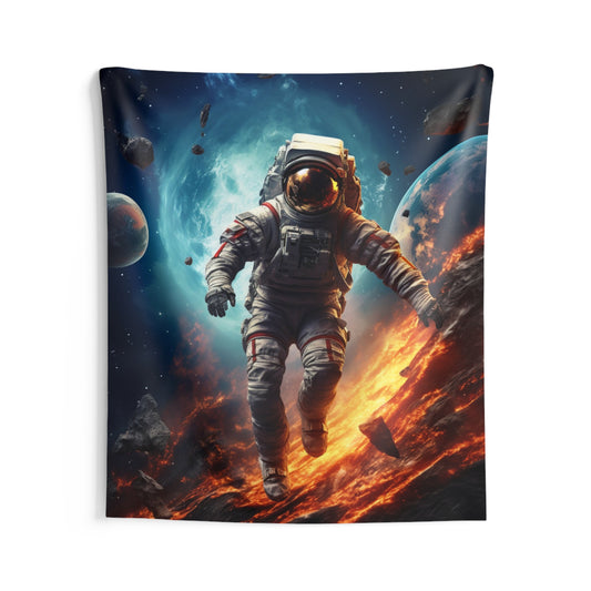 Astronaut Tapestry, Galaxy Outer Space Planets Wall Art Hanging Cool Unique Vertical Aesthetic Large Small Decor Bedroom College Dorm Room Starcove Fashion