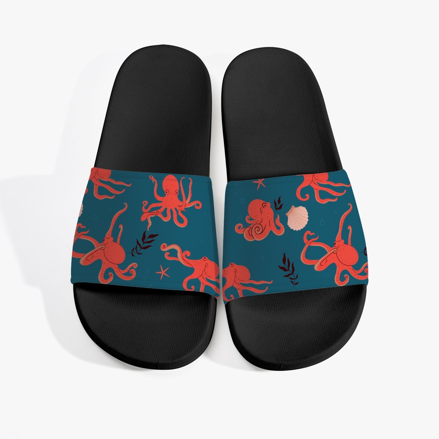Octopus Slides Sandals, Beach Ocean Sea Men Women Designer Shoes Flat Wedge Slippers Casual Slippers Flip Flops Slip On