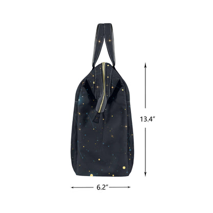 Constellations Insulated Lunch Box Bag Tote, Stars Galaxy Celestial Space Print Ladies Food Container Adult Kids Women Teens Men School Work