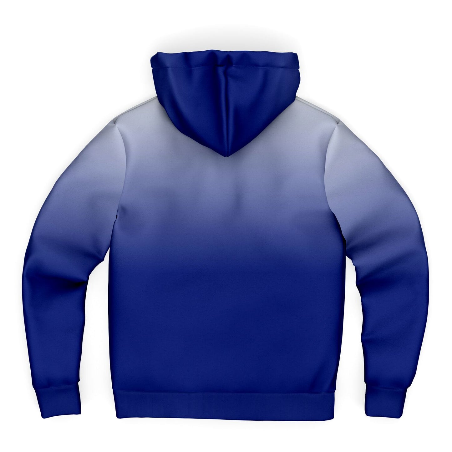 Blue White Ombre Zip Up Fleece Lined Hoodie, Tie Dye Gradient Heavyweight Full Zipper Pocket Men Women Unisex Hooded Sweatshirt Jacket