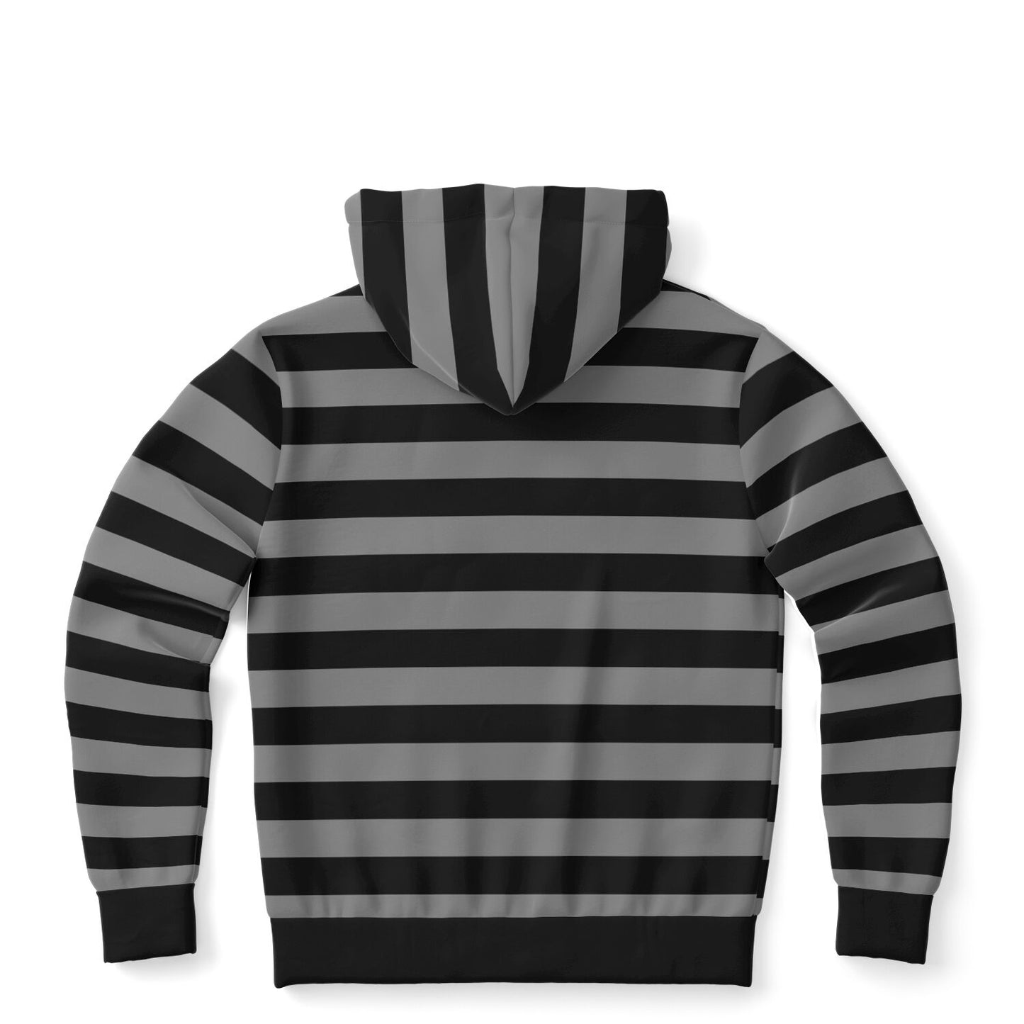 Black Grey Striped Zip Up Hoodie, Gray Stripes Full Zipper Pocket Men Women Unisex Adult Aesthetic Graphic Cotton Fleece Hooded Sweatshirt