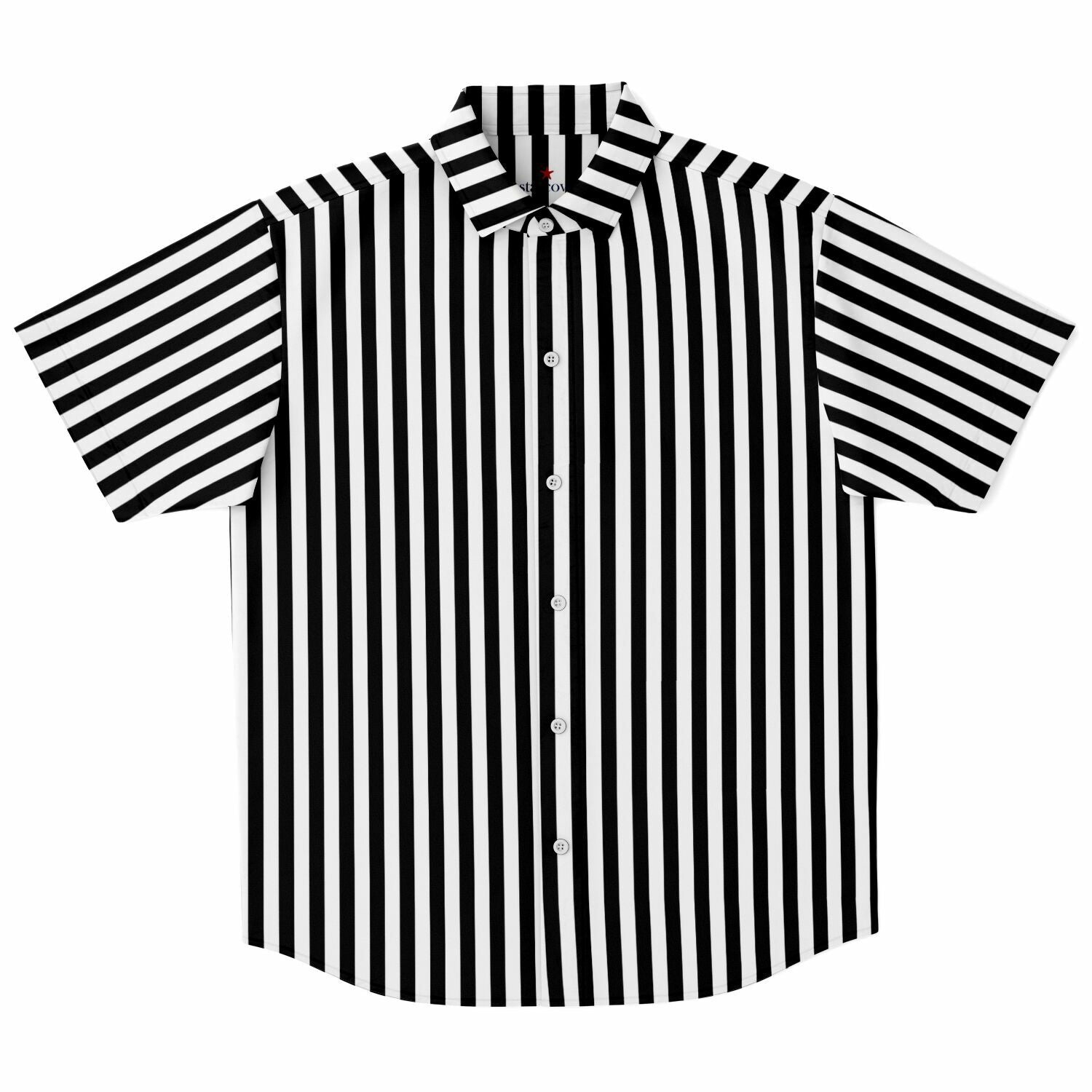 Black and White Vertical Striped Men Button Up Shirt, Short Sleeve Print Casual Buttoned Down Summer Male Guys Collared Designer Dress S Black and White Vertical Striped Men Button Up Shirt, Short Sleeve Print Casual Buttoned Down Summer Male Guys Collared Designer Dress S