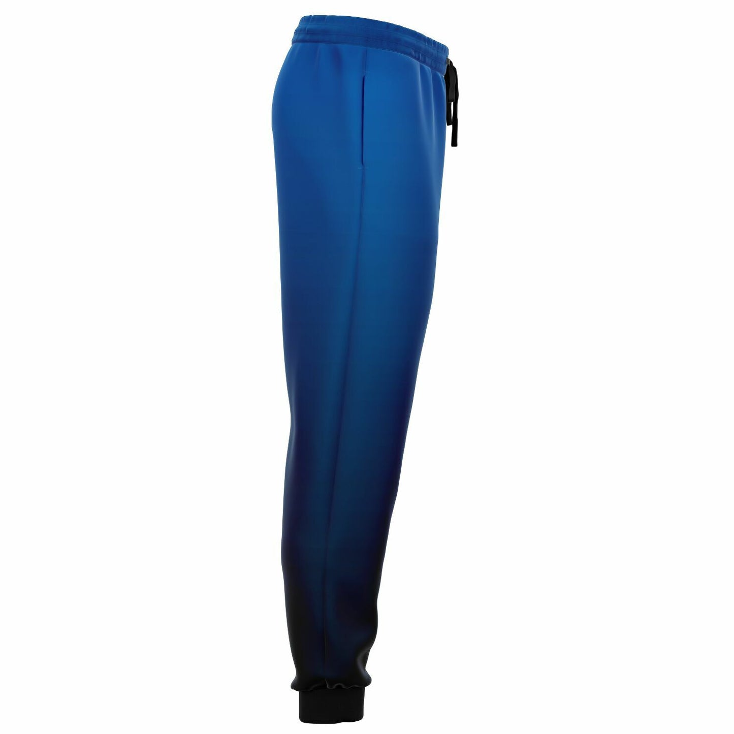 Blue Black Ombre Joggers Sweatpants Pockets, Gradient Tie Dye Women Men Female Ladies Fleece Comfy Sweats Pants Loungewear Bottoms