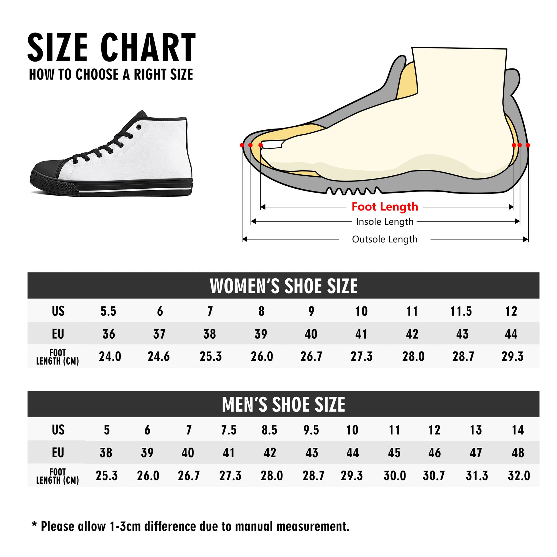 Butterfly Women High Top Shoes, Monarch Lace Up Sneakers Footwear Canvas Streetwear Girls Designer White Black Gift Idea Starcove Fashion